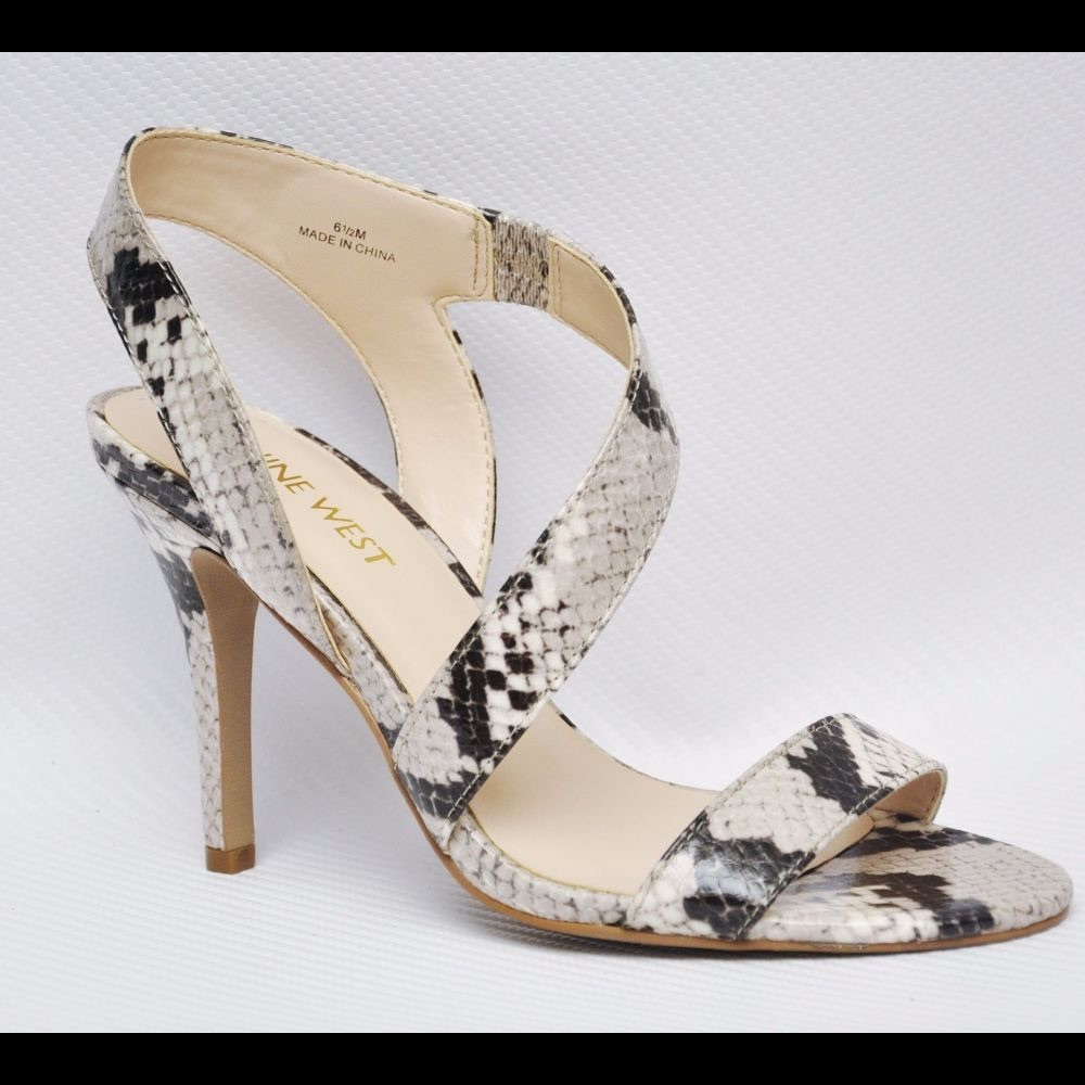 Nine West Leather Snake skin high heels..